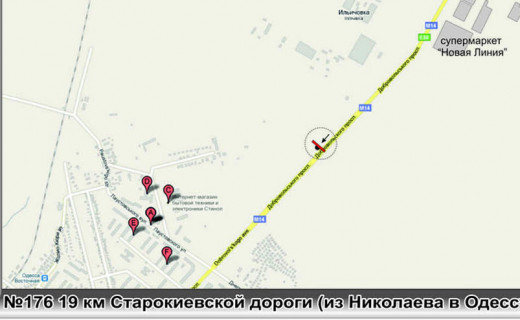 Билборд A в Иличанке, 3х6  0176 19км Старокиевской дороги ст А в город схема