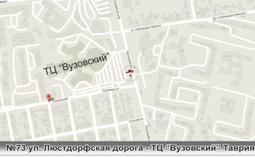 Призма B в Одессе, 3х6  0073P2 ул.Люстдорфская дорога - ТЦ "Вузовский" - "Таврия" в центр ст Б - 457819 схема