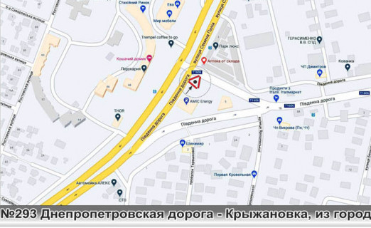 Billboard + in Odessa 0293L Днепроперовская дорога - крыжановка из города scheme