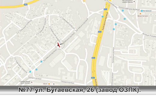 Билборд B в Одессе, 3х6  0077 Бугаевская 26 ст Б ОКЗПК подьезд к Гипермаркет Идеал схема