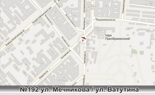 Billboard A in Odessa, 3х6  No192 st.Mecnikova-st.Vatutina (st.A) scheme