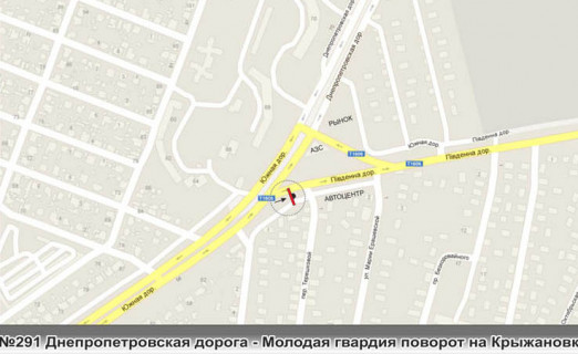 Билборд + в Одессе 0291L Палія Семена вул. (Дніпропетровська дор.) - АЗС ,поворот на Крыжановку,Зеленый Мыс схема