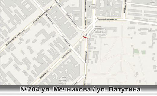 Billboard B in Odessa, 3х6  No193 st.Mecnikova - st.Vatutina (st.B) scheme