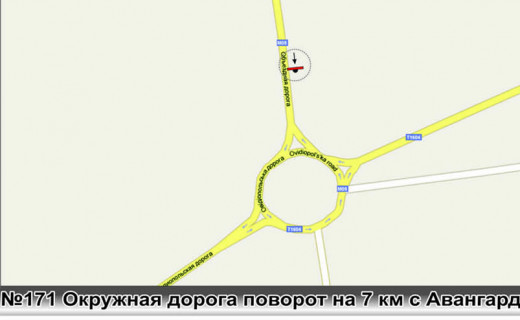 Билборд B на трассах Одесской области, 3х6  0171 Окружная дорога поворот на 7 км с Авангарда схема