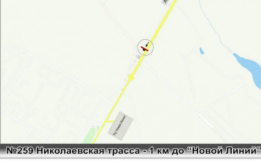 Билборд A в Одеських трасах, 3х6  0259 Николаевская трасса,1км до ГМ Новая линия в город (1) схема