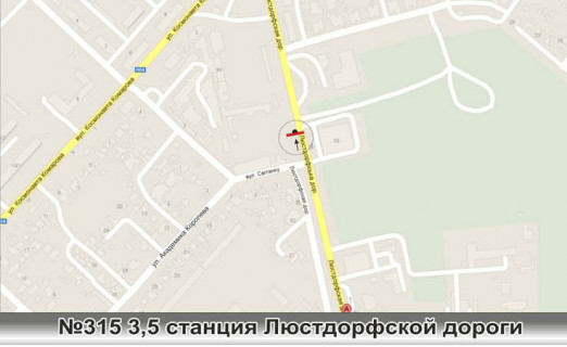 Білборд, Бігборд (Борд)  B у Одесі, 3x6 (gusak)  0316 3,5 ст. Люстдорфской дороги,55 - Интер-Авто, направление на Трибуни Героїв пл. (Толбухіна пл.) схема