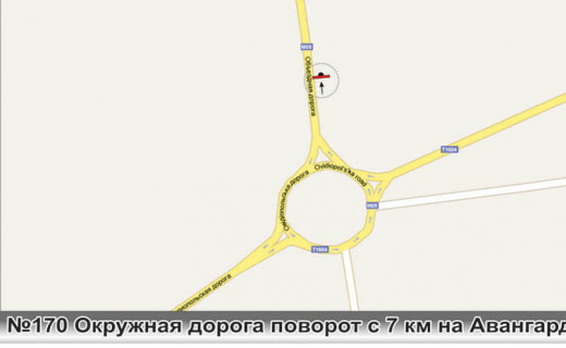 Билборд A в Одеських трасах, 3х6  0170 Окружная дорога поворот с 7 км на Авангард схема