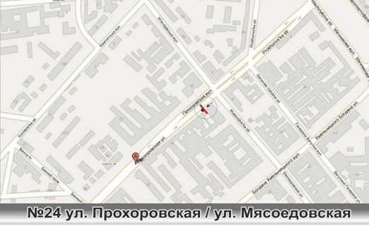 Билборд B в Одессе, 3x6 (gusak)  0024 ул Прохоровская -ул Мясоедовская суп-т Обжора из центра схема
