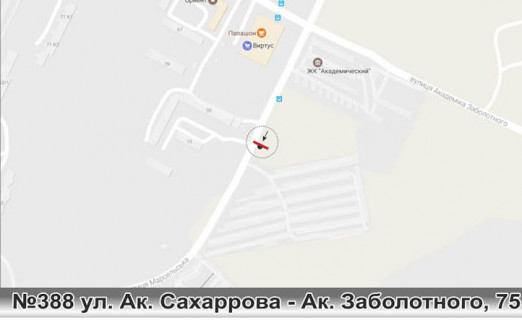 Билборд B в Одессе, 3х6  0388 ул Сахарова - Ак. Заболотного,75 схема