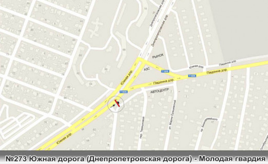 Prismatron, Prism A in Odessa, 3x12  No273pr Dnepropetrovskaa dor - Uznaa dor (AZS Lukojl) na pos. Kotovskogo - 458049 scheme
