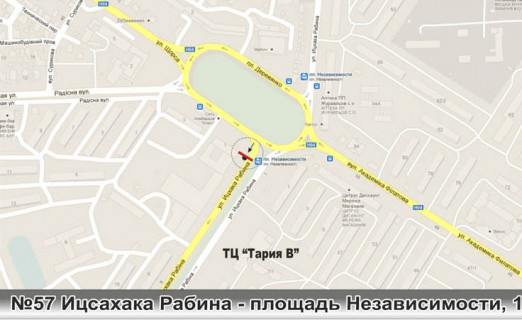 Білборд, Бігборд (Борд)  A у Одесі, 3х6  №57 вул. Іцхака Рабіна, 7, магазин «БЛИСК&ВІДРО» схема