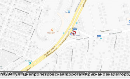 Billboard + in Odessa 0294L Палія Семена вул. (Дніпропетровська дор.) - Крыжановка в город scheme