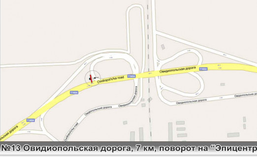 Билборд A в Одессе, 3х6  0013 ул.Овидиопольская дорога 7 км мост ст А (6) схема