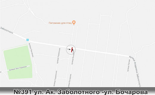 Billboard + in Odessa 0391 ул. Заболотного 5 / Владислава Бувалкіна вул. (Генерала Бочарова) scheme