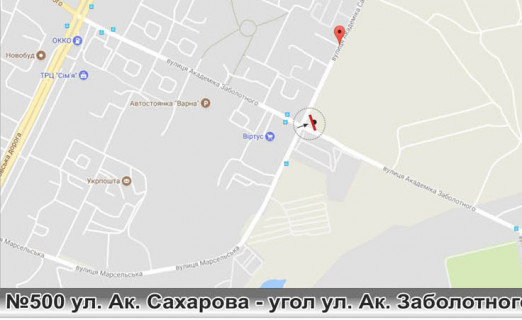 Prismatron, Prism A in Odessa, 3x12  No500pr st. Saharova/ st. Zabolotnogo - 458254 scheme