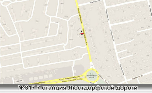 Билборд A в Одессе, 3x6 (gusak)  0317 7 ст Люстдорфской дороги из города схема