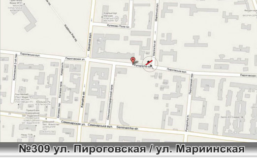 Призма A в Одессе, 3х6  0309P1 ул.Пироговская - Омеляновича-Павленка Михайла вул. (Маріїнська) 3х6м Призматрон в центр ст А - 458092 схема