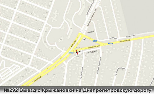 Билборд + в Одессе 0292L Палія Семена вул. (Дніпропетровська дор.) - рынок Крыжановский, автоцентр схема