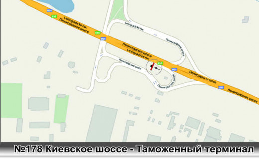 Билборд B в Одессе, 3х6  0178 Київське шосе (Ленінградське шосе) р-он Мерседес Центра из города ст Б, сфера схема