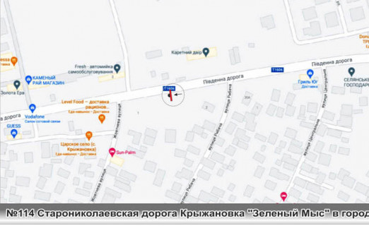 Билборд B в Одессе, 3х6  0114 старониколаевская дорога - Крыжановка в город ст Б схема