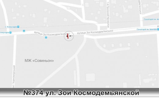 Білборд, Бігборд (Борд)  B у Одесі, 3х6  0374 Мускатна вул. (Зої Космодем’янської) - въезд в Совиньон схема