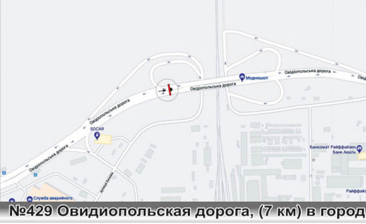 Білборд, Бігборд (Борд)  A у Одесі, 3х12  схема
