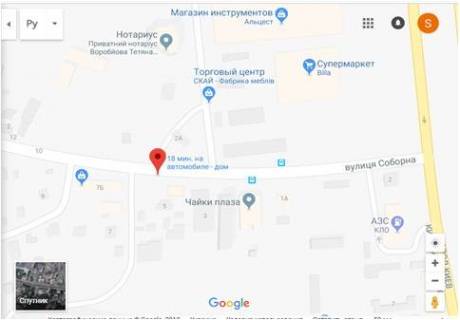 Билборд A в Петропавловской Борщаговке, 3x6  вул. Соборна 5, в Київ схема