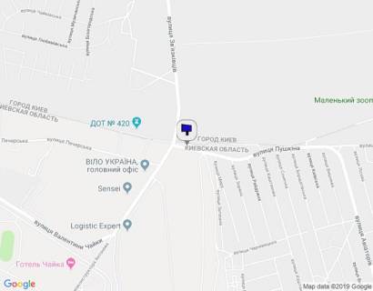 Билборд B в Петропавловской Борщаговке, 3x6  вул. Пушкіна, в Київ схема