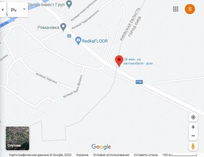 Билборд B в Ирпене, 3х6  Новая Ирпенская  трасса, напр.  на Киев, на светофоре схема