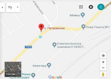 Билборд A в Киеве, 3x6  вул.Київська/Петровського схема