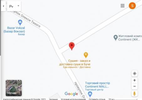 Ситилайт A в Ирпене, 1,2х1,8  Ирпень ,  Парк возле ЖК Континент схема