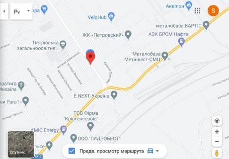 Билборд B в Святопетровском, 3х6  Ул.Центральная, от ул. Киевская  схема