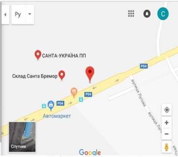 Билборд A в Киеве, 3x6  селище Святопетрівське, вул. Білогородська, 24А, за Санта Бремор схема