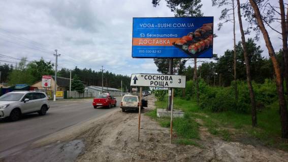 Білборд, Бігборд (Борд)  A у Гостомелі, 3x6  вул.Чкалова, в'їзд в Ірпінь з Варшавки Фото 1