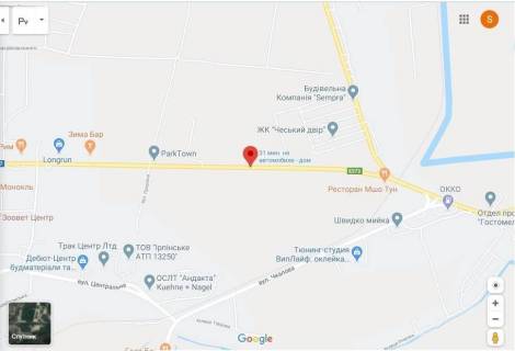Білборд, Бігборд (Борд)  B у Бучі, 3х6  Варшавская трасса,  въезд из   Бучи  из  Киева, Киев-Ковель 24+500 км схема