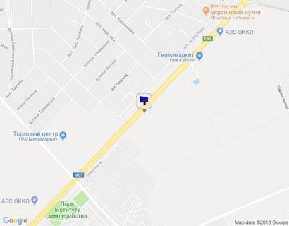 Билборд B в Киеве, 3х6  Одесская трасса, перед супермаркетом Новая Линия, в Киев схема