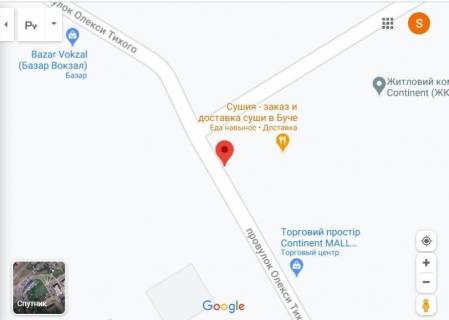 Ситилайт B в Ирпене, 1,2х1,8  Ирпень ,  Парк возле ЖК Континент схема