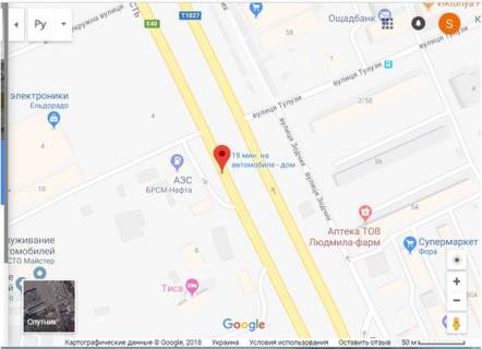 Billboard A in Kyiv, 3x6  Okruzna 4, TISA, na Odes'ku pl. scheme