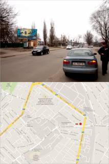 Билборд B в Белой Церкви, 6х3  вул. Павліченко в р-ні перехрестя з вул. Кожедуба (від Центрального ринку) фото 1