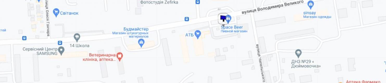 Билборд B в Дрогобыче, 6*3  вул.В.Великого схема