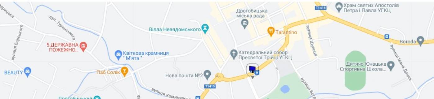 Білборд, Бігборд (Борд)  A у Дрогобичі, 6*3  вул Трускавецька, схема