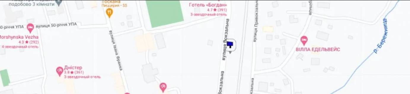 Білборд, Бігборд (Борд)  A у Моршині, 6*3  вул.Вокзальна схема