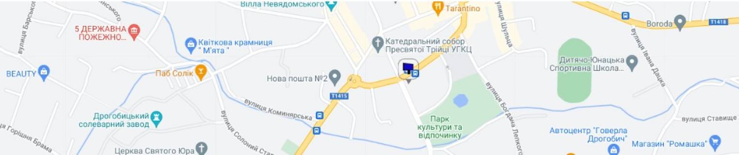 Билборд A в Дрогобыче,  6*3  ул Трускавецькая, схема