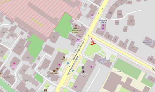 Видеоборд A в Житомире, 2,28х3,04  вул.С.Ріхтера, 2-вул.Кочерги, 2(центр міста,"Приватбанк","Єва",ювелірний салон "КЮЗ","Дитячий світ","Вопак") - 382917 схема