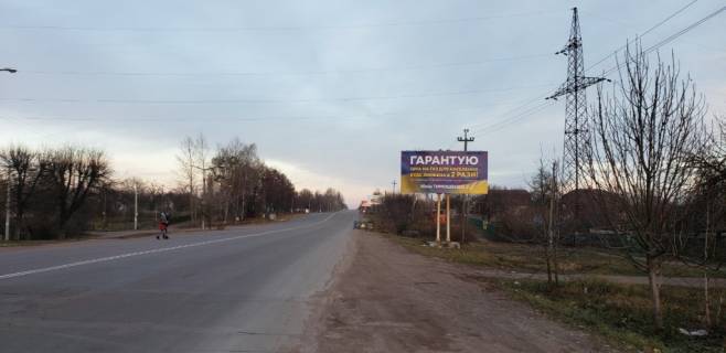 Билборд A в Коростене, 3х6  ул. Грушевского, 259, ж/д переезд, в центр, со ст. Житомира фото 1