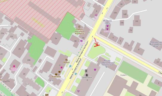 Видеоборд A в Житомире, 2,28х3,04  вул.С.Ріхтера, 2-вул.Кочерги, 2(центр міста,"Приватбанк","Єва",ювелірний салон "КЮЗ","Дитячий світ","Вопак") - 382922 схема