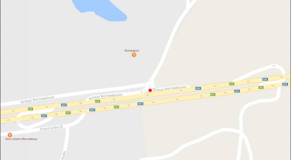 Билборд B в Киеве Житомирская трасса, с. Березівка (р-н Фильварок) в сторону Киева схема