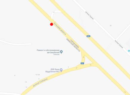 Билборд B в Киеве вул. Б. Окружная,130м до поворота на ул. Соборную схема