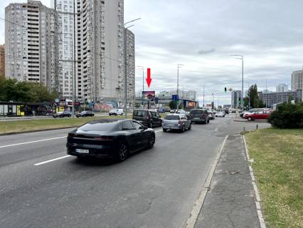 Видеоборд A в Киеве, 3.14х2,32  вул. Дніпровська набережна/вул. Княжий затон (в напрямку просп. Миколи Бажана) - 588962 фото 1