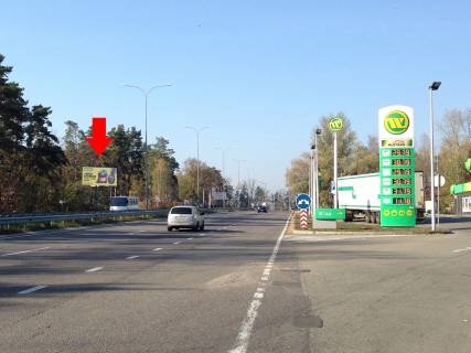 Билборд B в Киеве ул. Богатирская, Киев, Р-69, 2750 м от черты города (трасса в сторону Межигорья, зоопарк "12 месяцев" напротив заправки WOG) / выезд из Киева (Оболонь)  фото 1
